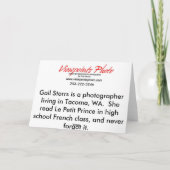 Rote Rose/Little Prince Card Feiertagskarte (Rückseite)