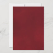 Rote Rose Long Stemmed Elegante Hochzeit Einladung (Rückseite)