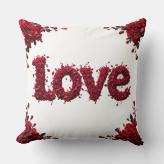 Rote Rose LOVE Kissen Romantisches Valentinstag-Ge