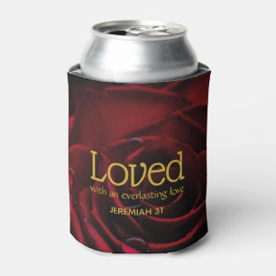 Rote Rose LOVED Monogramm Dosenkühler