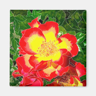 Rote Rose Magnet