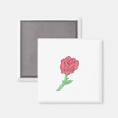 Rote Rose Magnet (Vorderseite/Rückseite)