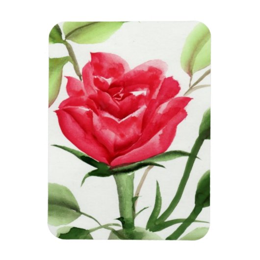 Rote Rose Magnet (Vertikal)