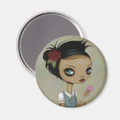 Rote Rose Magnet (Vorderseite/Rückseite)