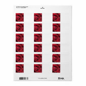 Rote Rose-Mailing-Labels Adressaufkleber (Vorne)