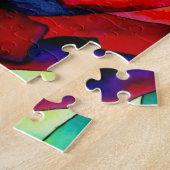 Rote Rose Makro Blume Originalkunst Puzzle (Seite)