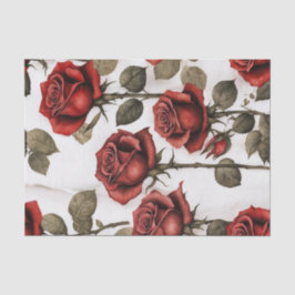 Rote Rose Marble floral Decoupage Paper Seidenpapier