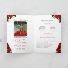 Rote Rose Mariachi Charro Quinceanera Foto Programm