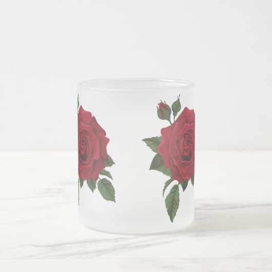 Rote Rose Mattglastasse (Mittel)