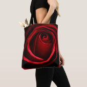 Rote Rose Mehrdruck-Tasche, Mittel Tasche (Von Nahem)