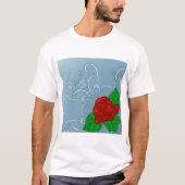 Rote Rose Mens T - Shirt (Vorderseite)