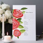 Rote Rose Menükarte