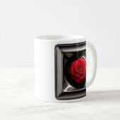 Rote Rose Meta Kaffeetasse (VorderseiteRechts)