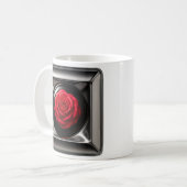 Rote Rose Meta Kaffeetasse (Vorderseite Links)