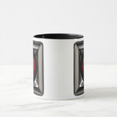 Rote Rose Meta Tasse (Zentrum)
