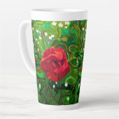 ROTE ROSE  MILCHTASSE (Linke Ecke)