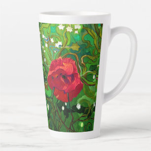 ROTE ROSE MILCHTASSE