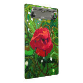 ROTE ROSE  MINI KLEMMBRETT (Schrägansicht)