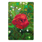 ROTE ROSE  MINI KLEMMBRETT (Rückseite)