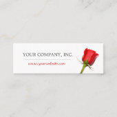 Rote Rose Mini Visitenkarte (Vorderseite)