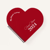 Rote Rose, Minimalistisch Sweet Journal NoteBook Notizblock (Vorderseite)