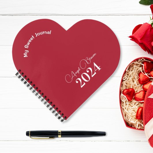 Rote Rose, Minimalistisch Sweet Journal NoteBook Notizblock