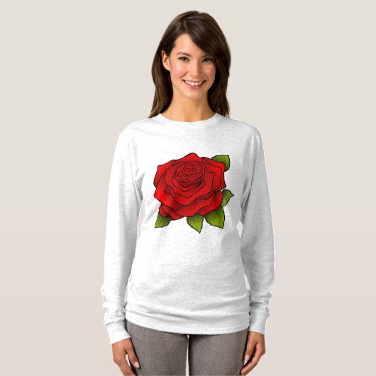 ROTE ROSE MIRLY T - Shirt (Vorne ganz)