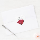 Rote Rose mit Aufkleber für Lieben (Umschlag)