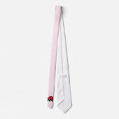 Rote Rose mit Buds und Blätter Krawatte (Rückseite)