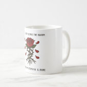 Rote Rose mit Dornen Tasse (VorderseiteRechts)