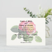 Rote Rose mit goldgelber Mitte Einladung (Stehend Vorderseite)