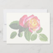 Rote Rose mit goldgelber Mitte Einladung (Rückseite)