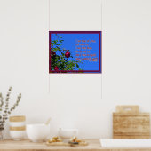 Rote Rose mit Louie Armstrong Zitat Poster (Küche)