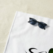 Rote Rose mit Name Strandtuch (Beispiel)