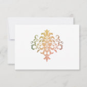 Rote Rose mit Ring Wedding RSVP Karte (Rückseite)