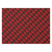 Rote Rose mit schwarzem Tablett Tischdecke (Vorderseite (Horizontal))