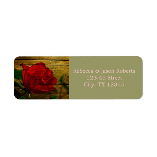 rote Rose mit Stallholz (Vorne)