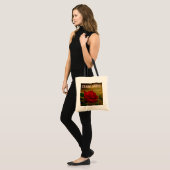 rote Rose mit Stallholz Tragetasche (Vorderseite (Model))