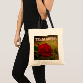 rote Rose mit Stallholz Tragetasche (Vorderseite (Produkt))