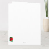 Rote Rose mit Taubenfallen Karte (Rückseite)