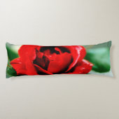 Rote Rose mit Taubenfallen Seitenschläferkissen (Rückseite)