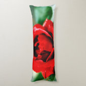 Rote Rose mit Taubenfallen Seitenschläferkissen (Rückseite (Vertikal))