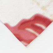 Rote Rose mit weißem Hintergrund Fleecedecke (Ecke)