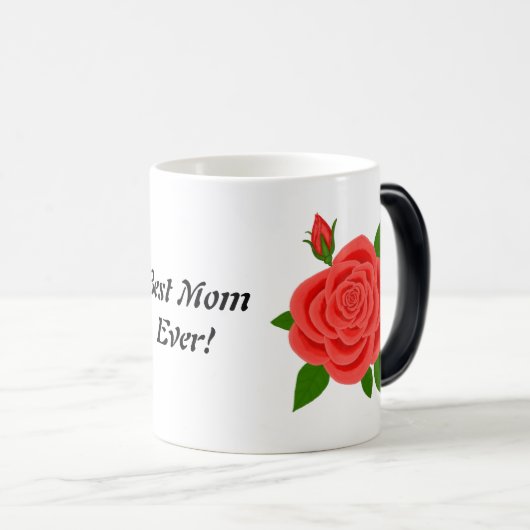 Rote Rose Morping Tasse (VorderseiteRechts)