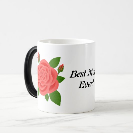 Rote Rose Morping Tasse (Vorderseite Links)