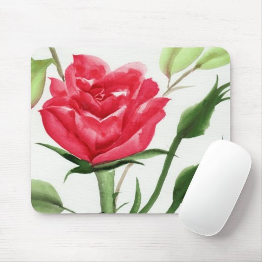 Rote Rose Mousepad (Mit Mouse)