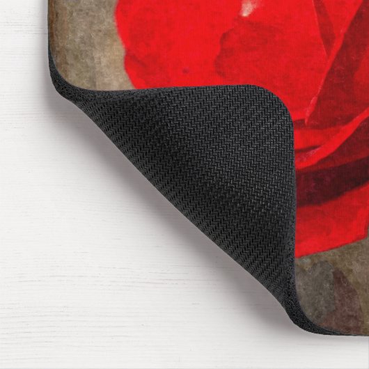 Rote Rose Mousepad (Ecke)