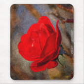 Rote Rose Mousepad (Vorne)