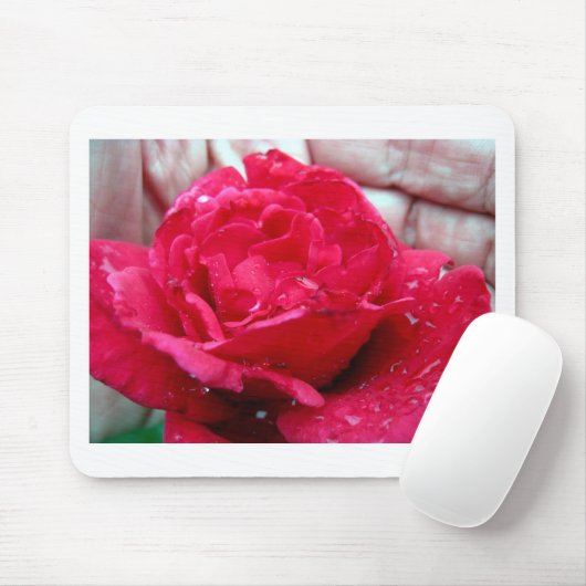 Rote Rose Mousepad (Mit Mouse)