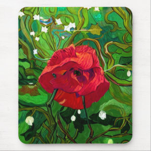 ROTE ROSE  MOUSEPAD
